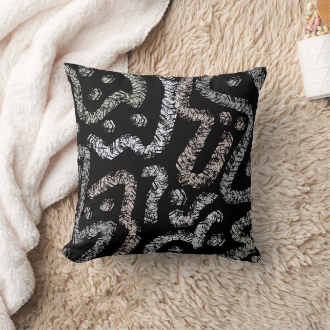 Abstract Arrow Grunge Pattern And Soft Pastels Cushion (Blanket)