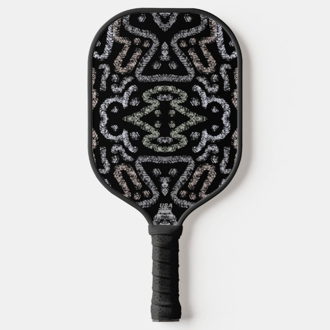 Abstract Arrow Grunge Pattern And Soft Pastels Pickleball Paddle (Front)
