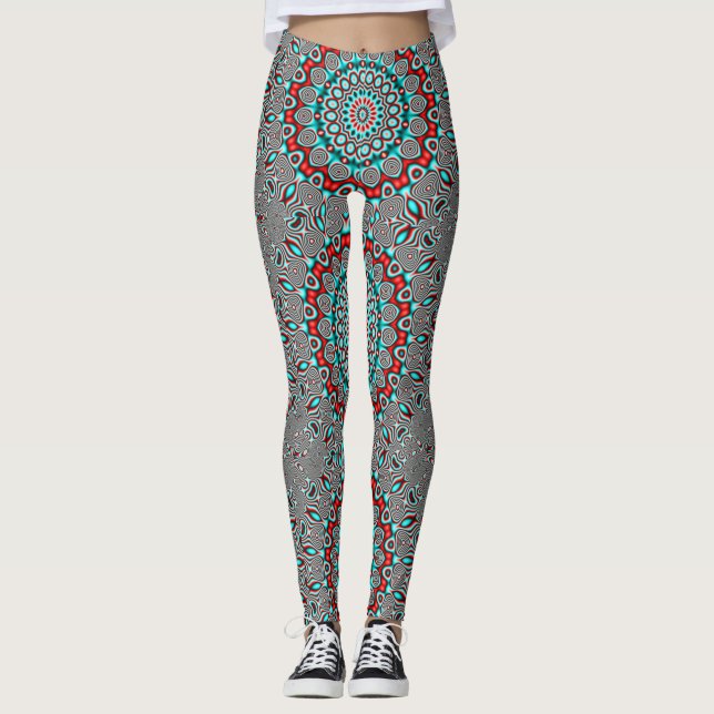 Abstract Art 100 Leggings (Front)