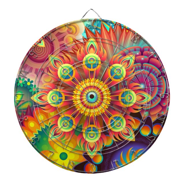 Abstract Art 163 Dart Board (Front)