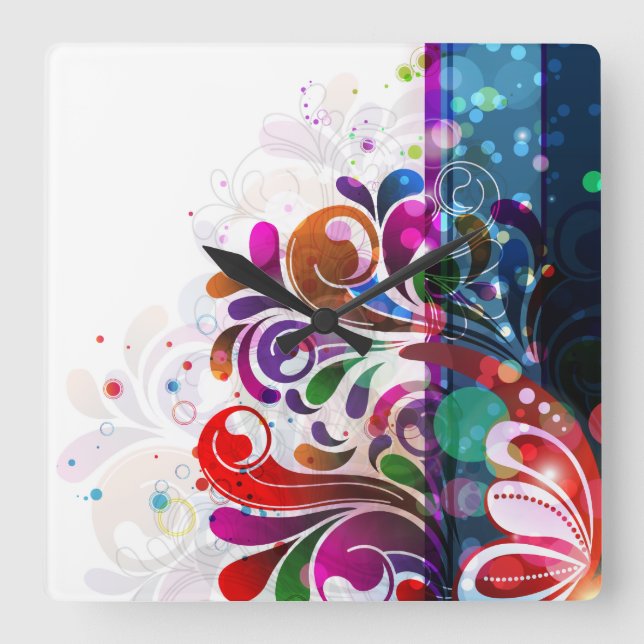 Abstract Art 16 Clock (Front)