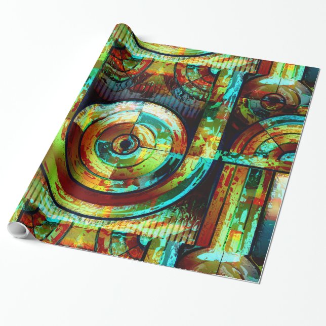Abstract Art 173 Wrapping Paper (Unrolled)