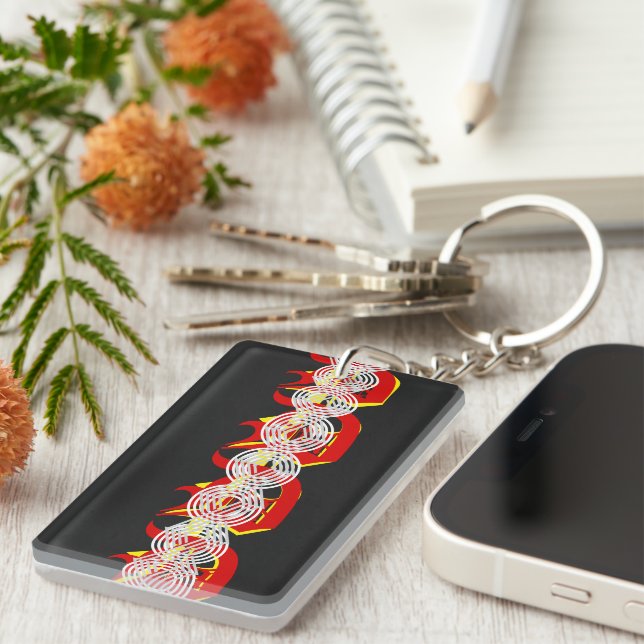 Abstract Art 2 Key Ring (Front Right)