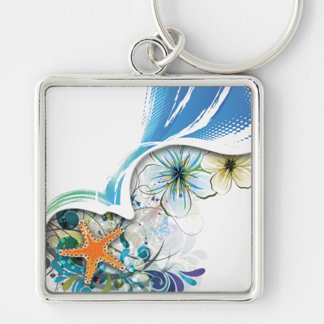 Abstract Art 30 Keychain (Front)