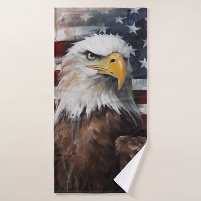 Abstract Art American Eagle Beach Towel (Bath Towel)