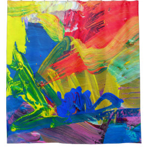 Abstract art background. Hand-painted background.  Shower Curtain