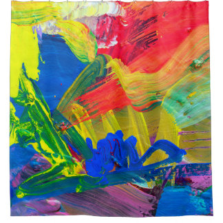 Abstract art background. Hand-painted background.  Shower Curtain
