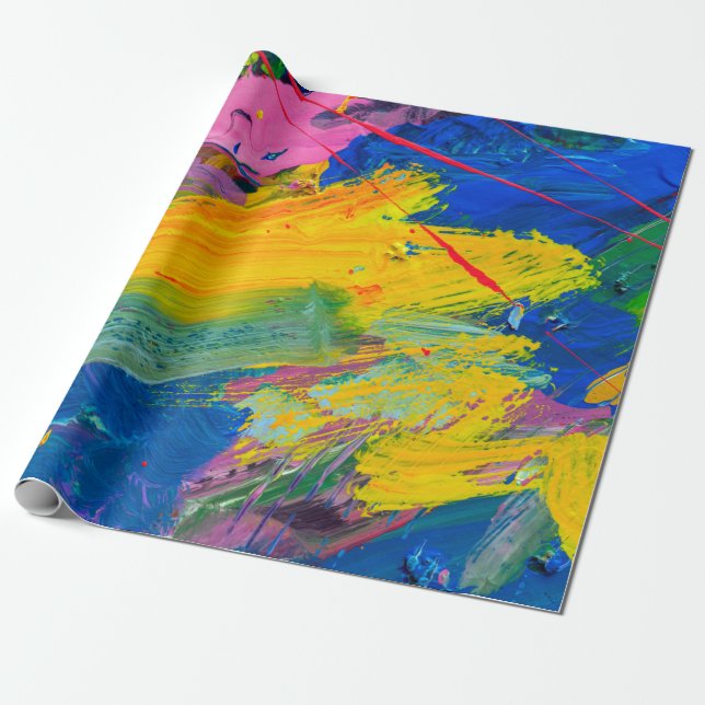Abstract art background. Hand-painted background.  Wrapping Paper (Unrolled)