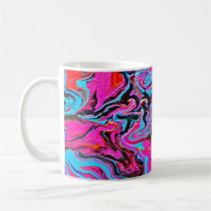  Abstract Art, Background, Hand Painting, Fluid Ar Coffee Mug