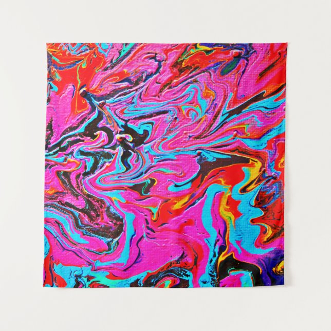  Abstract Art, Background, Hand Painting, Fluid Ar Tapestry (Front)