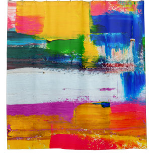 Abstract art background. Modern art. Multicolored Shower Curtain