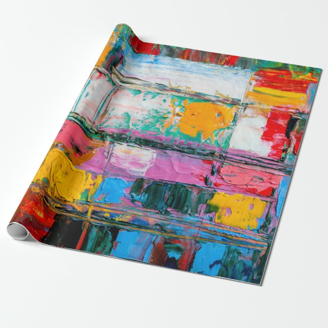Abstract art background. Modern art. Multicolored  Wrapping Paper (Unrolled)