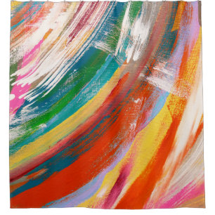 Abstract art background oil paint brush strokes. o shower curtain