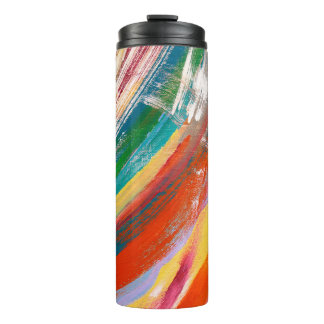 Abstract art background oil paint brush strokes. o thermal tumbler