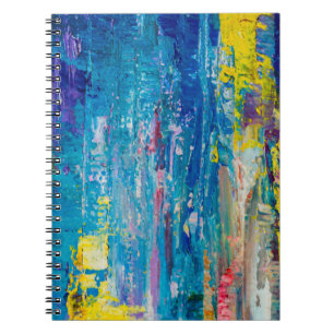 Abstract art background. Oil painting on canvas. C Notebook