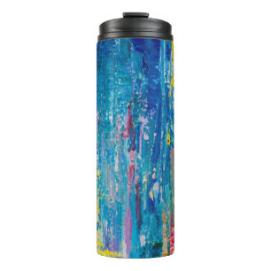 Abstract art background. Oil painting on canvas. C Thermal Tumbler