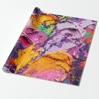 Abstract art background. Oil painting on canvas. M Wrapping Paper