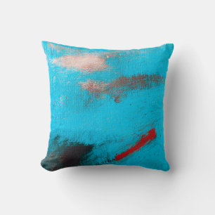 Abstract Art Backgroundart,paint,fine,blue,canvas, Cushion