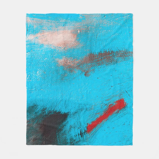 Abstract Art Backgroundart,paint,fine,blue,canvas, Fleece Blanket (Front)