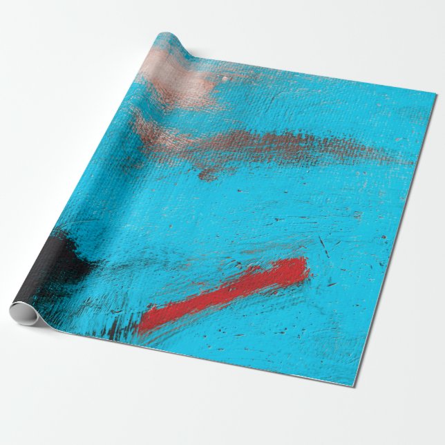 Abstract Art Backgroundart,paint,fine,blue,canvas, Wrapping Paper (Unrolled)