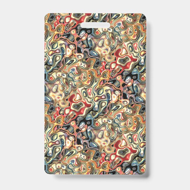 Abstract Art Badge ID Badge (Front)