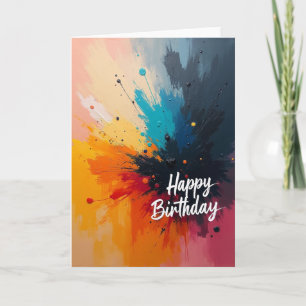Abstract Art Birthday Card