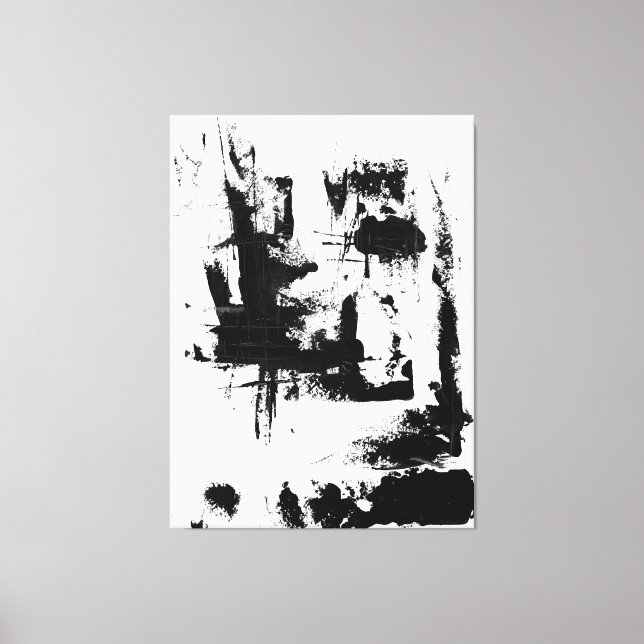 Abstract Art, Black and white Extra large canvas Print (Front)