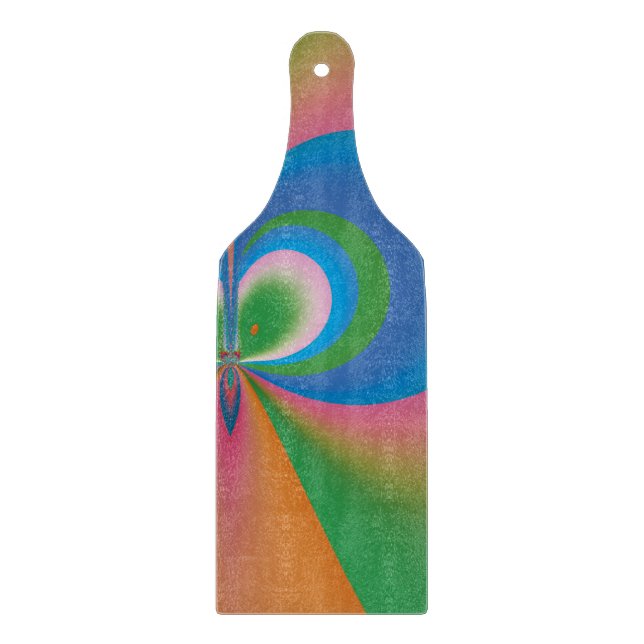 Abstract Art Blue Butterfly Cutting Board (Front)