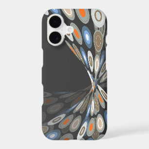 Abstract Art Blue Orange Digital Butterfly Twist