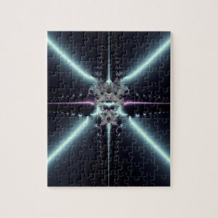 Abstract Art Blue Star Jigsaw Puzzle