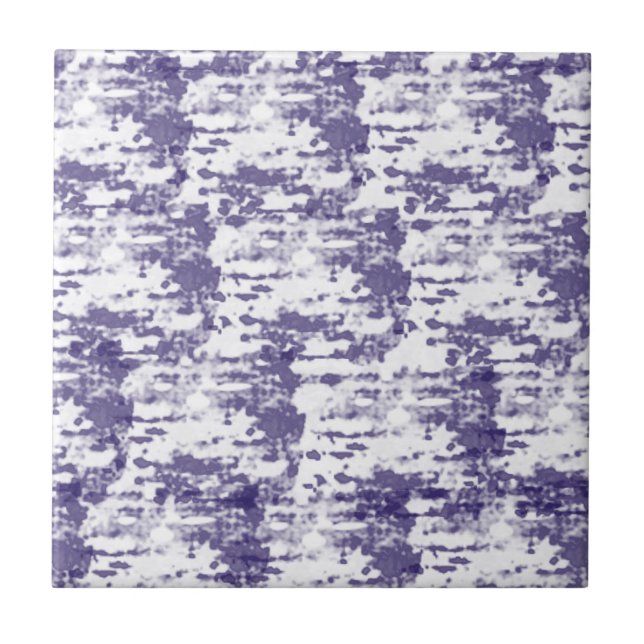 Abstract Art Blue White Minimalism Tile (Front)