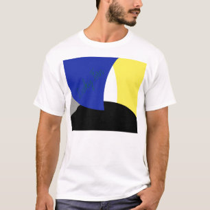 Abstract Art Blue Yellow T-Shirt