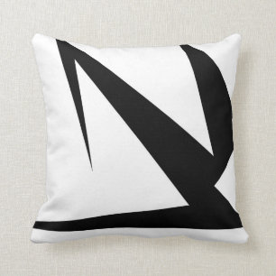 Abstract Art Bold Black White Cushion