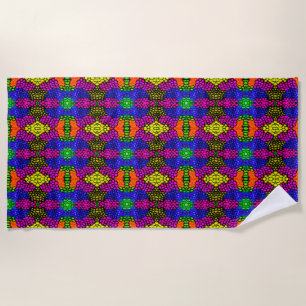 Abstract Art Bright Pattern Beach Towel
