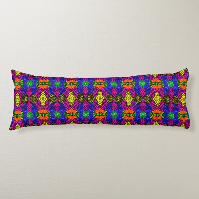 Abstract Art Bright Pattern Body Cushion (Front)
