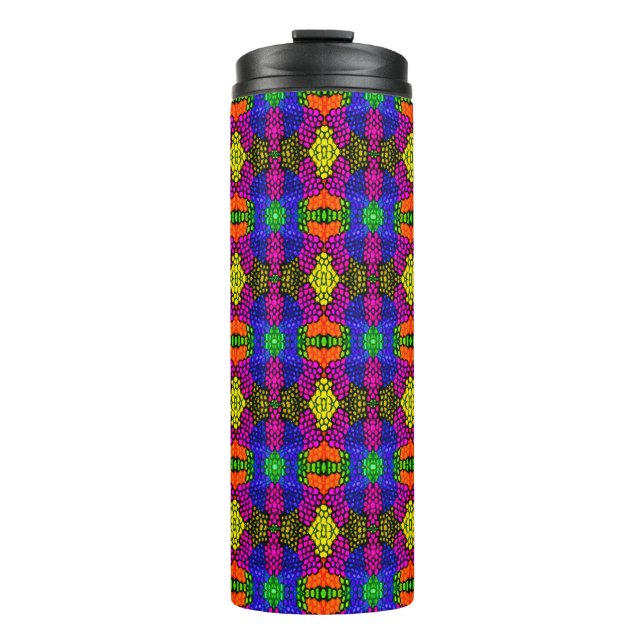 Abstract Art Bright Pattern Thermal Tumbler (Front)