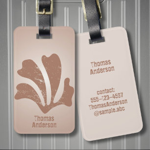 Abstract Art Brown Algae, Kelp Luggage Tag