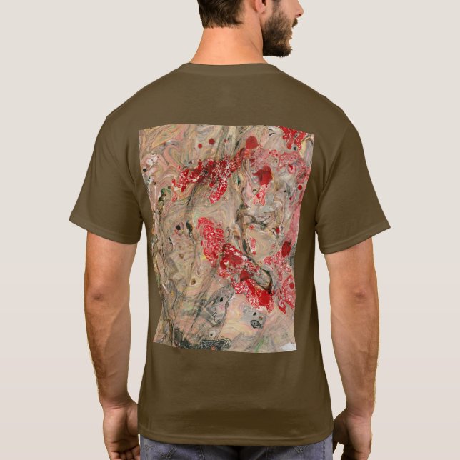 Abstract Art Brown Colour Template Customise T-Shirt (Back)