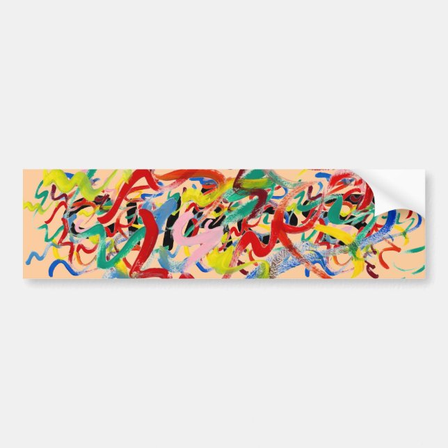 Abstract Art Bumper Sticker (Front)