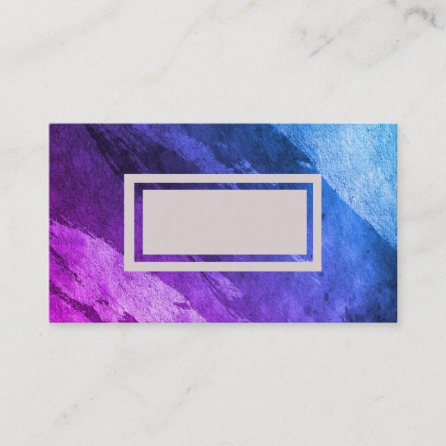 abstract art business card purple and blue (Front)