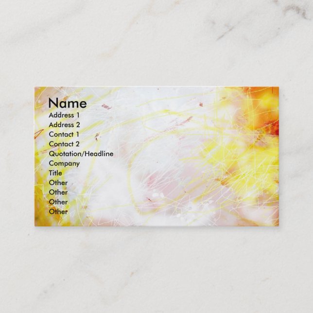 Abstract Art Business Cards (Front)