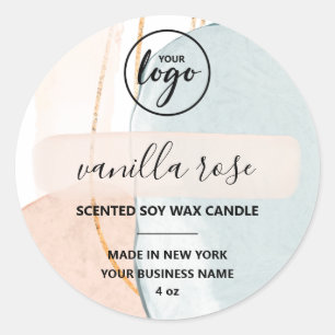 Abstract Art Candle Logo Labels
