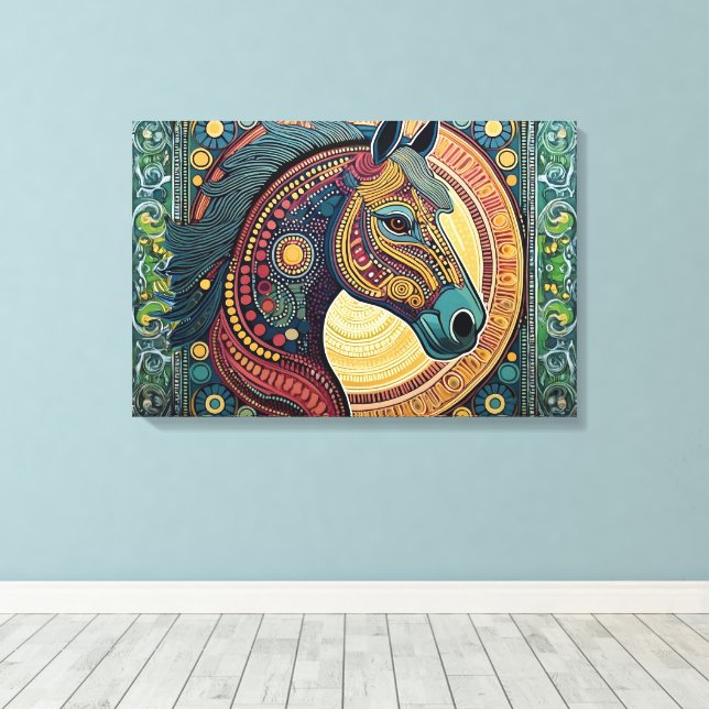 Abstract art canvas print  (Insitu(Wood Floor))