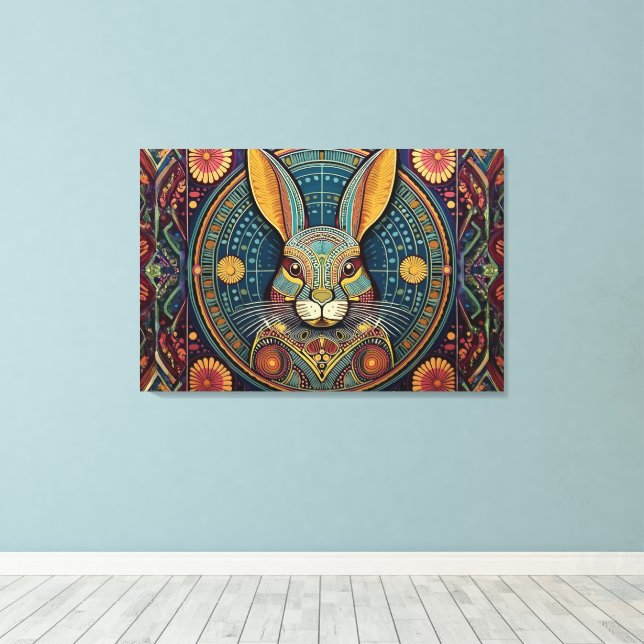 Abstract art canvas print  (Insitu(Wood Floor))