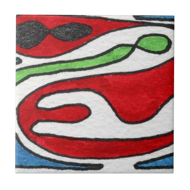 Abstract Art Ceramic Tile (Front)