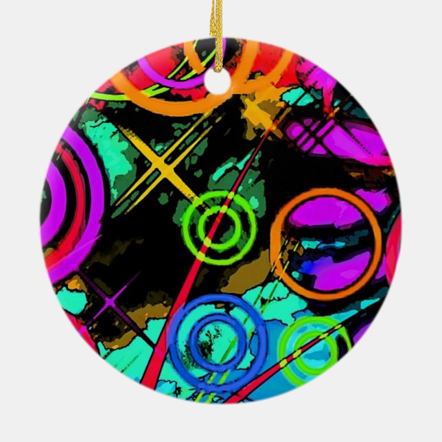 Abstract Art Ceramic Tree Decoration (Back)