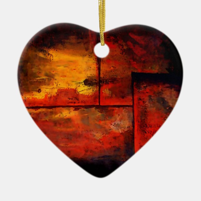 Abstract Art Ceramic Tree Decoration (Front)