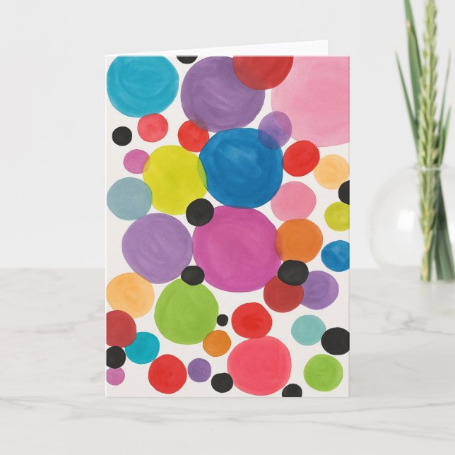 Abstract Art Circles Greeting Card (Front)
