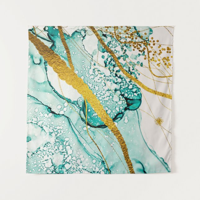 Abstract Art Clouds: Translucent Ink Tapestry (Front)