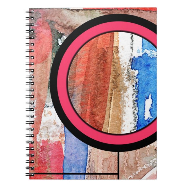 abstract art collage, mixed media and watercolor 4 notebook (Front)